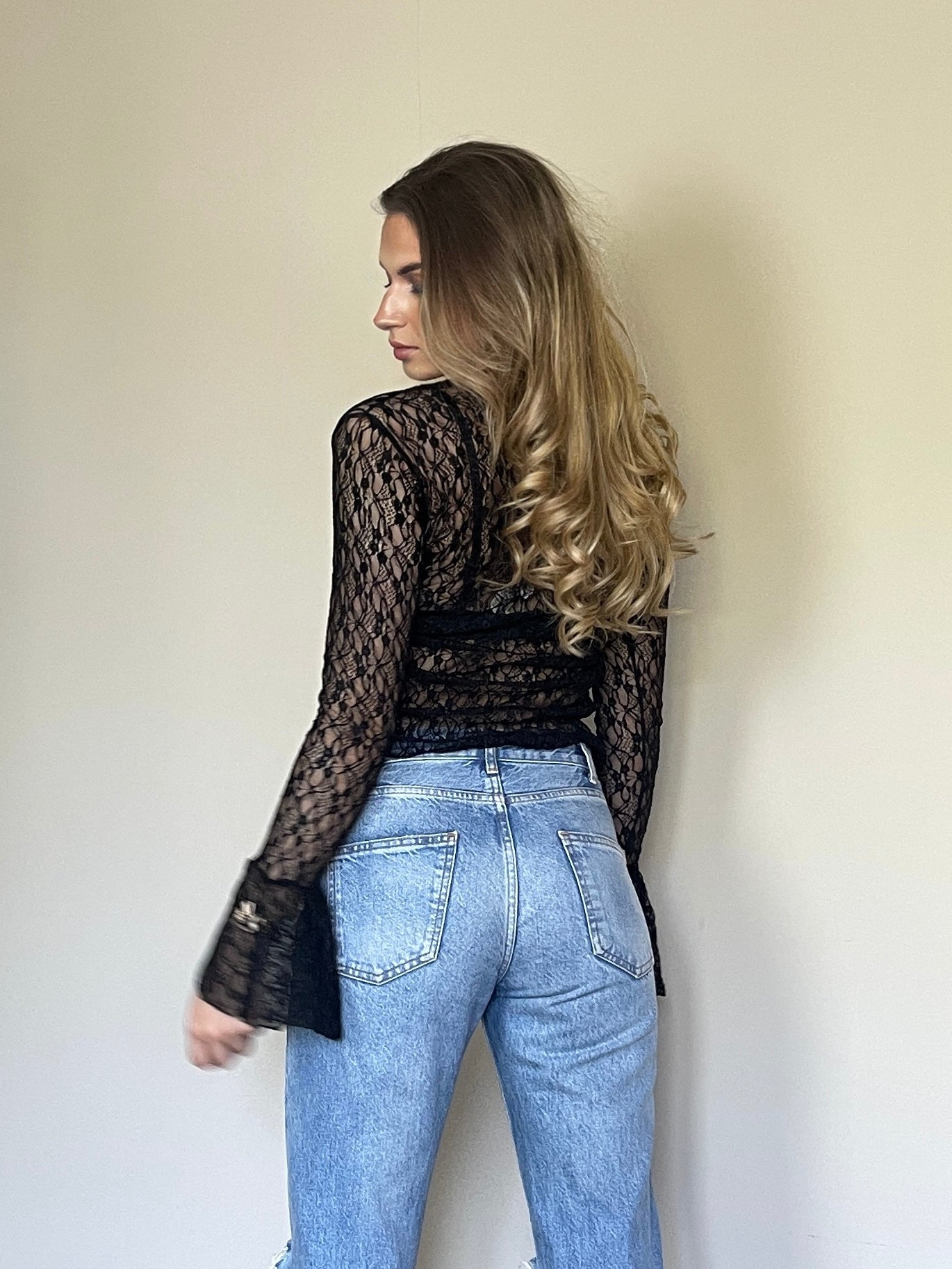 Black lace top