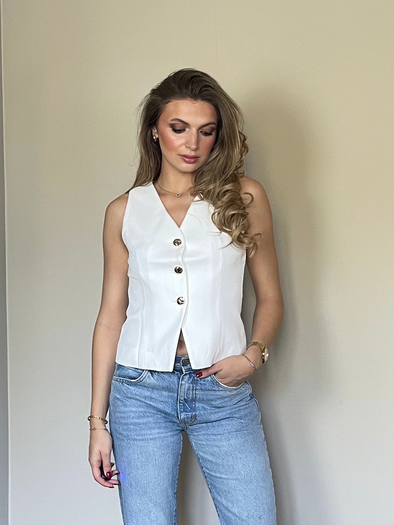 White gilet