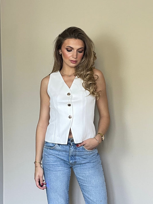 White gilet