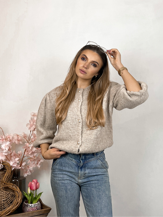 Brown balloon gilet