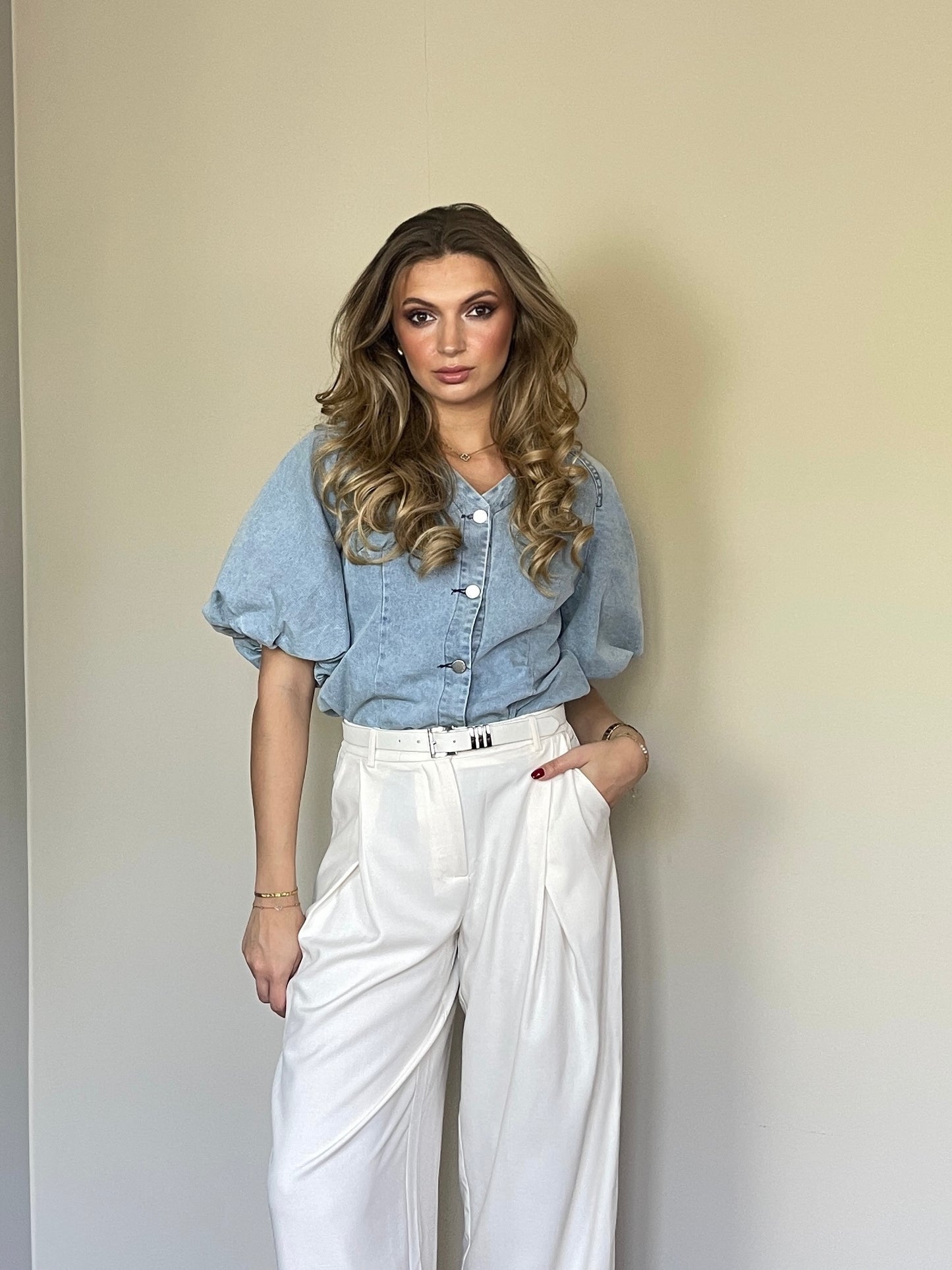 Polly denim top