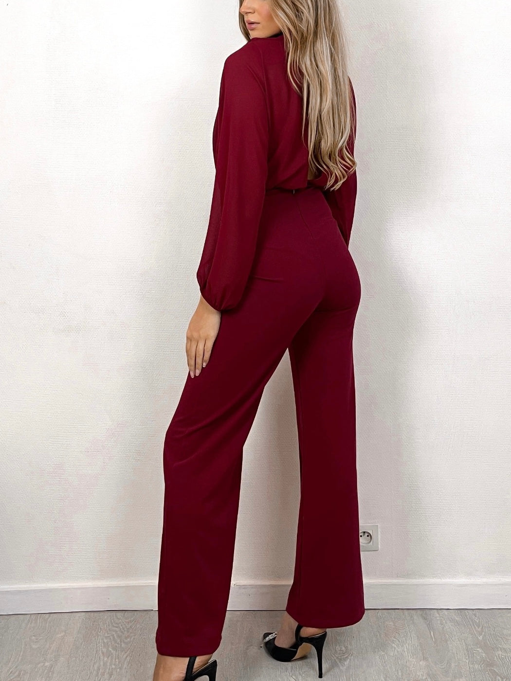 Belle bordeaux jumpsuit
