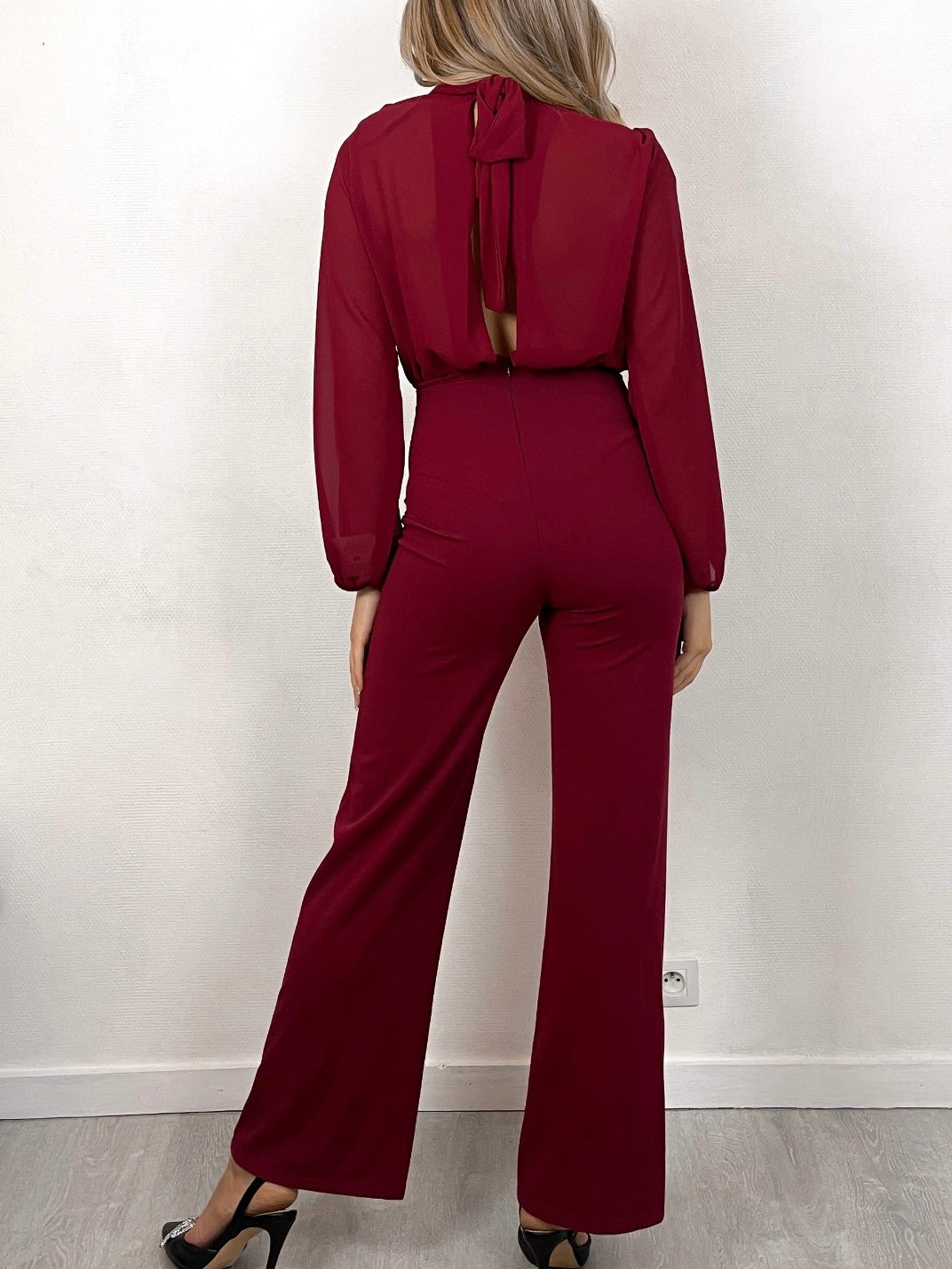 Belle bordeaux jumpsuit