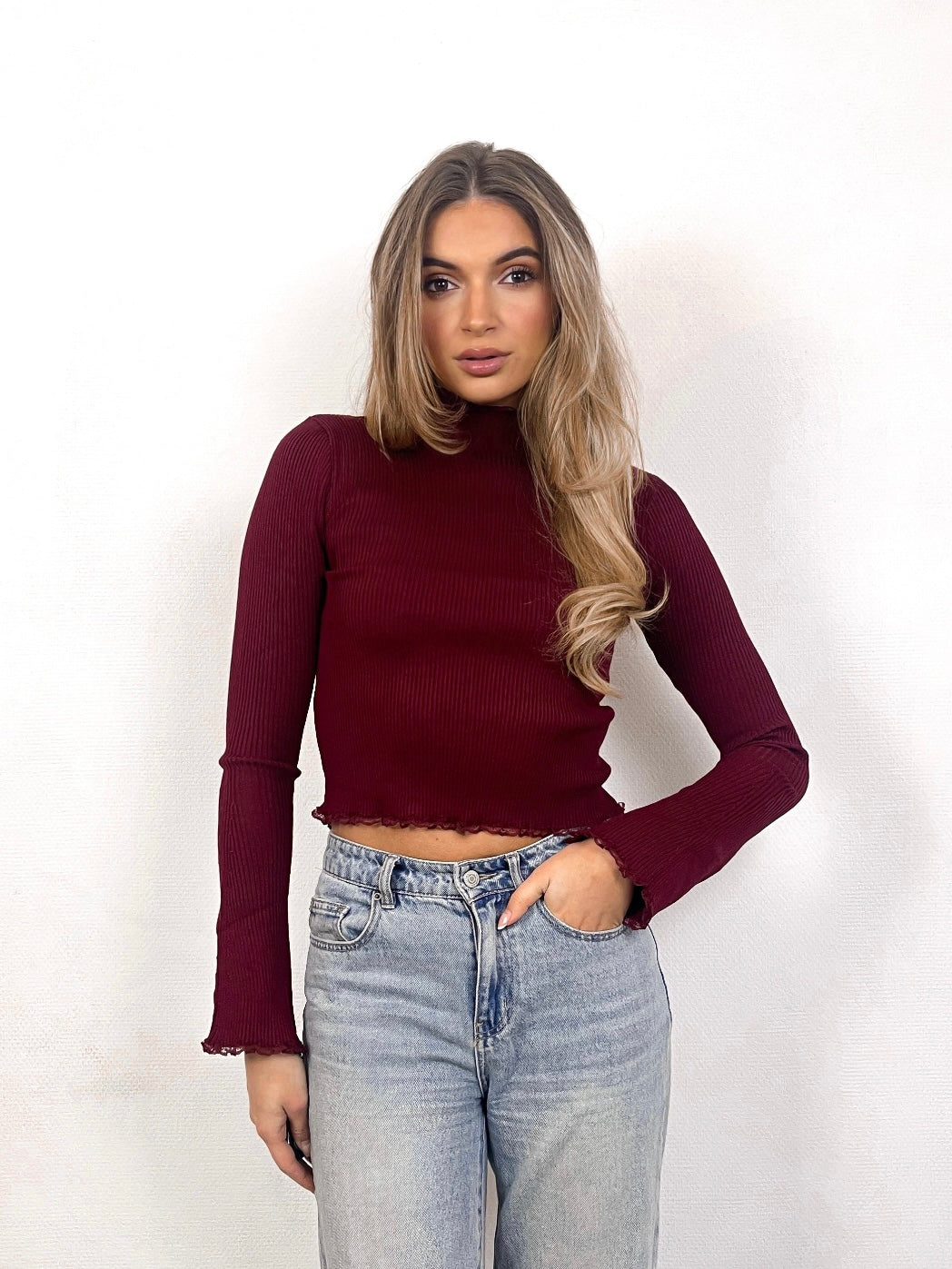 Bordeaux longsleeve top