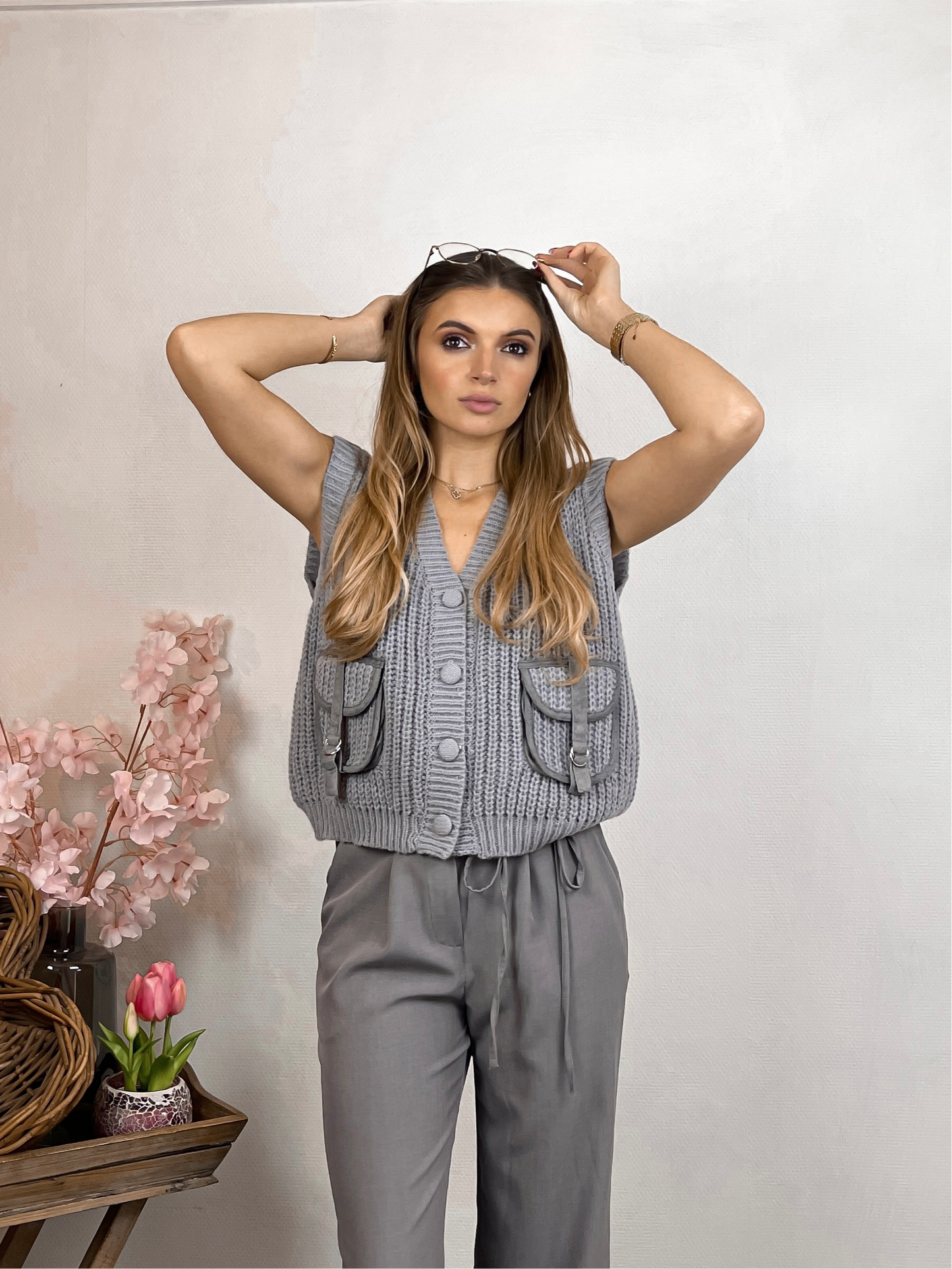Grey pocket gilet