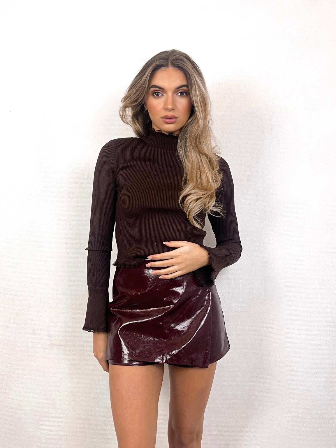 Brown longsleeve top