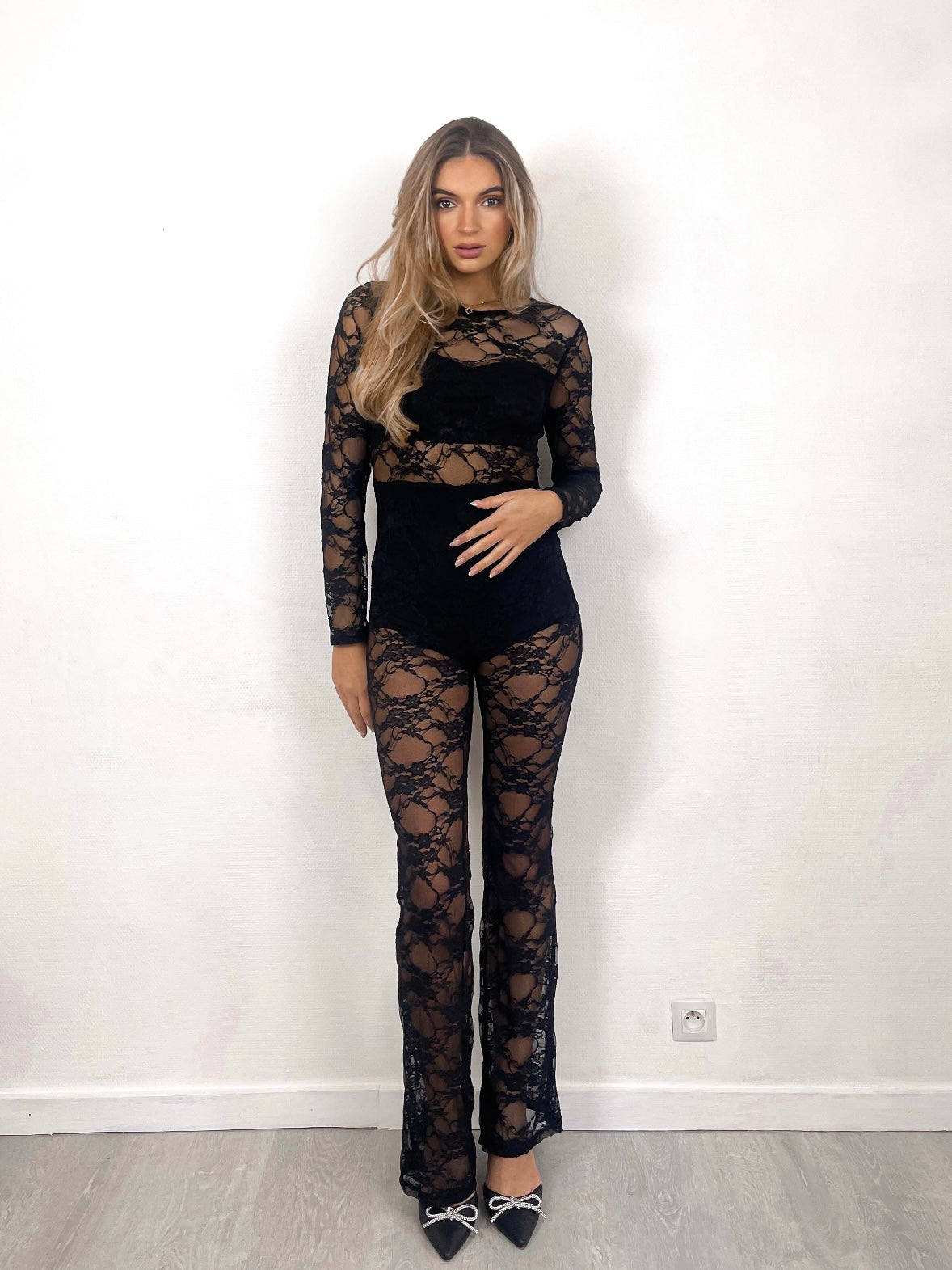 Black lace jumpsuit